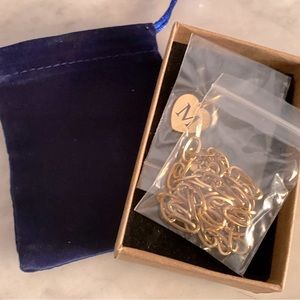 18k gold-plated stainless steel necklace & M pendant-bought on couple gifts site